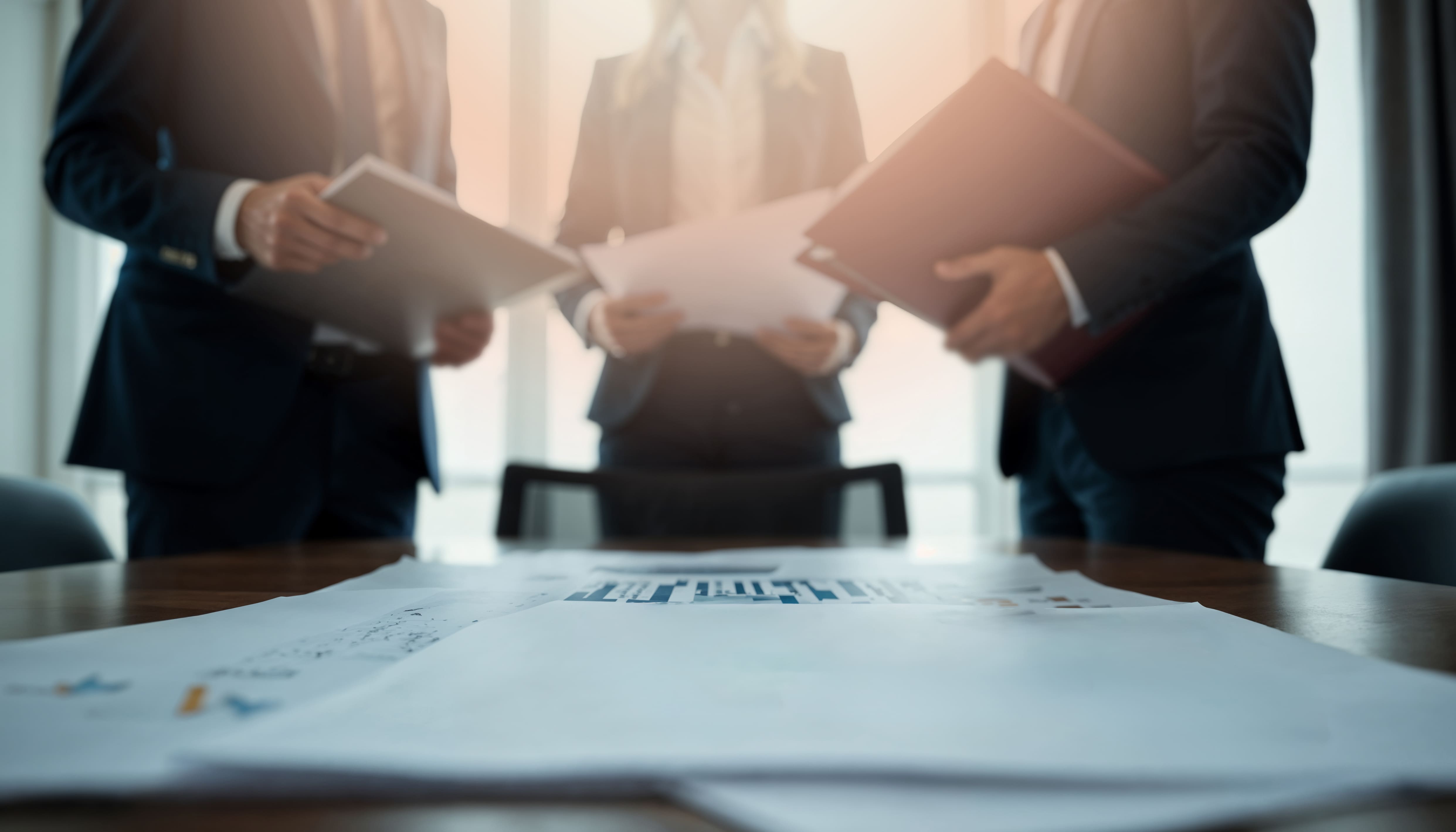 Team di consulenti Smart Control in riunione con imprenditori